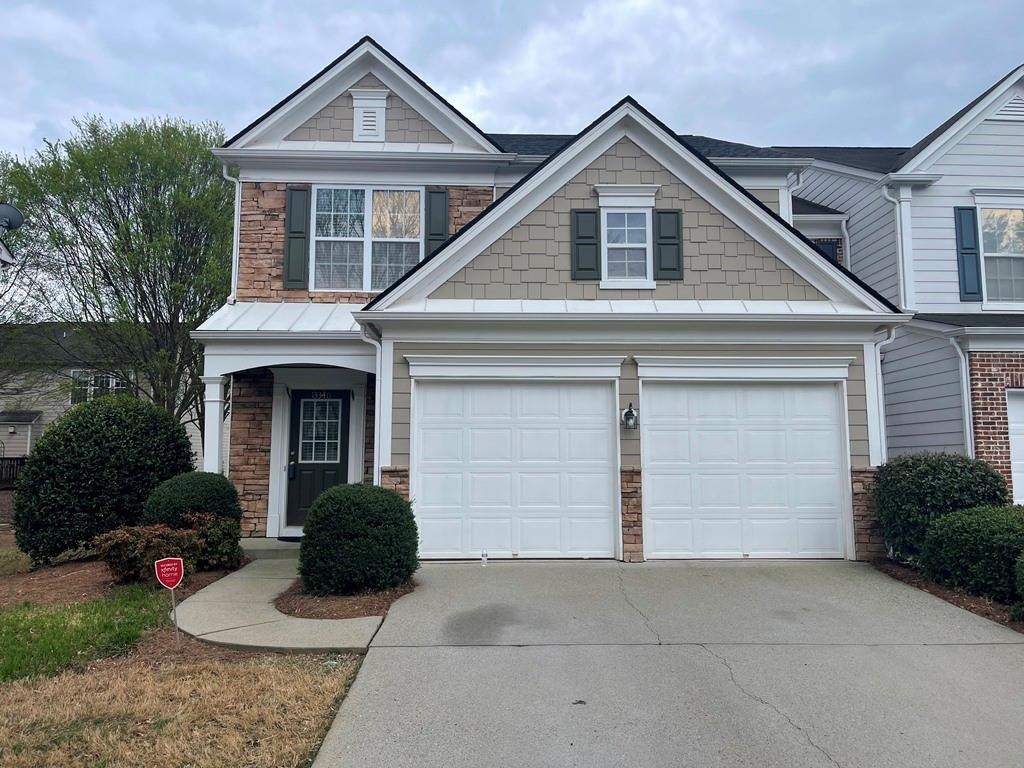 Brick colonial home with two-car garage